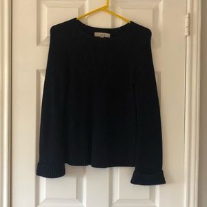 Flare sleeve Sweater - Navy